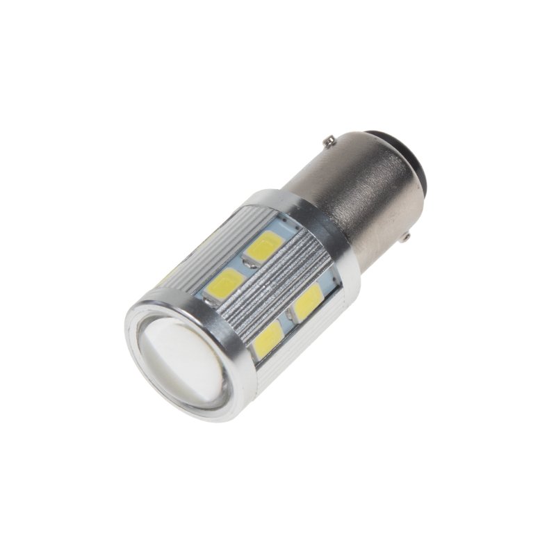 LED BA15d (jednovlákno) bílá, 12-24V, 16LED/5730SMD (95281) 2 ks