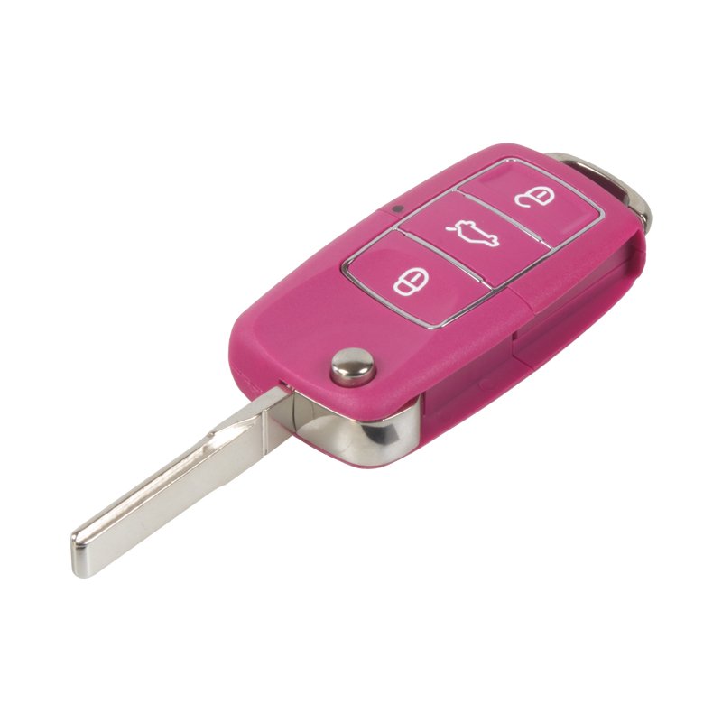 Náhr. obal klíče pro Škoda, VW, Seat, 3-tlačítkový, růžový (48VW105pin) (zvětšit obrázek)