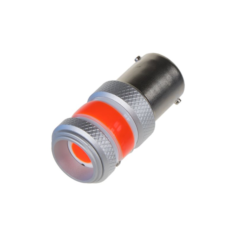 LED BA15s červená, COB 360 st., 9-60V, 12W (951012red) 2 ks