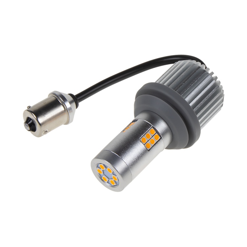 LED BAU15s oranžová, CAN-BUS, 12-24V, 30LED/3030SMD (95CB103ora) 2 ks