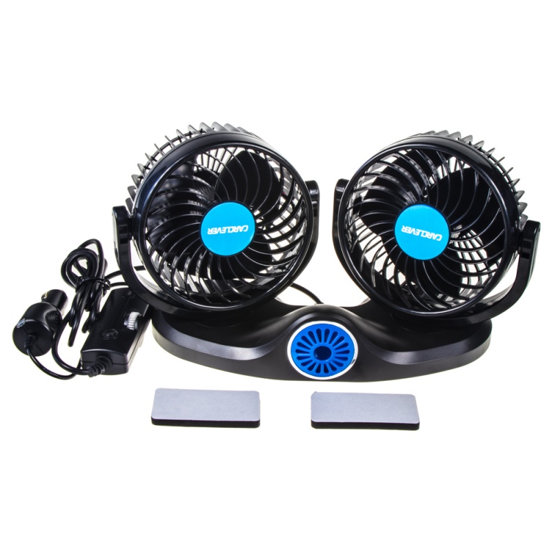 Ventilátor DUO na palubní desku 12V s ionizátorem (FA5112) AKCE