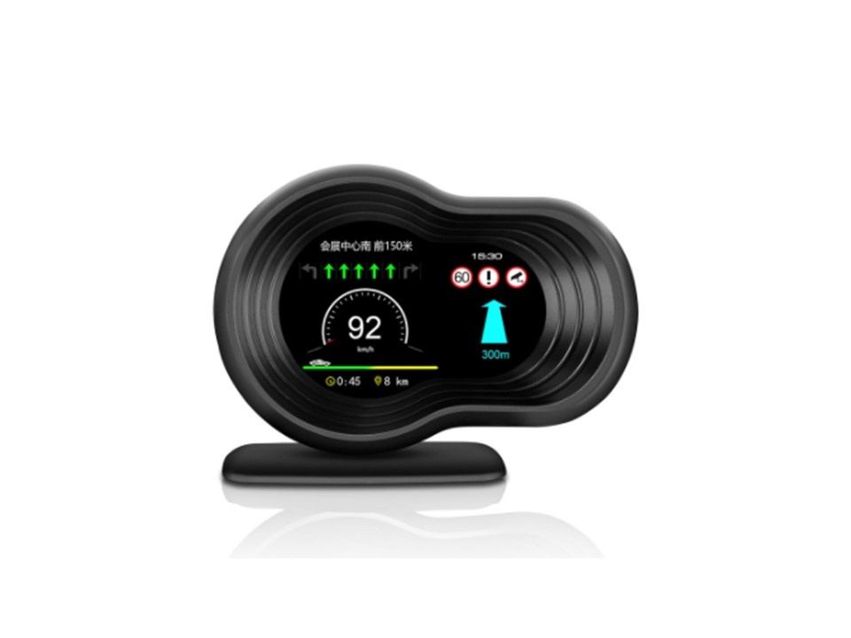 CARCLEVER Palubní DISPLEJ SPORT LCD, OBDII, FULL + GPS + navigační (se173nav)