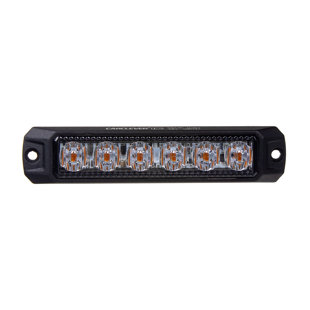 CARCLEVER Predátor oranžový 6x1W, 12/24V, ECE R65 (kf301A)