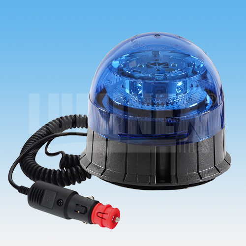 LUMINEX LED maják modrý 9-33V, 8x3W, magnet, 142x135mm, ECE R10 R65 (727468)