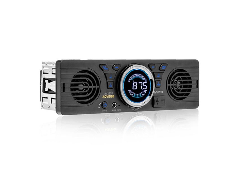 CARCLEVER 1DIN autorádio BLUETOOTH/USB/SD/AUX, s vestavěnými reproduktory (scc252btr)