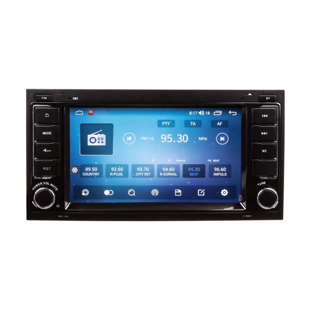 CARCLEVER Autorádio pro VW Touareg 2004-2011 / T5 2003-2010 s 7 LCD,  Android, WI-FI, GPS, CarPlay, 4G, BT (80893A4)