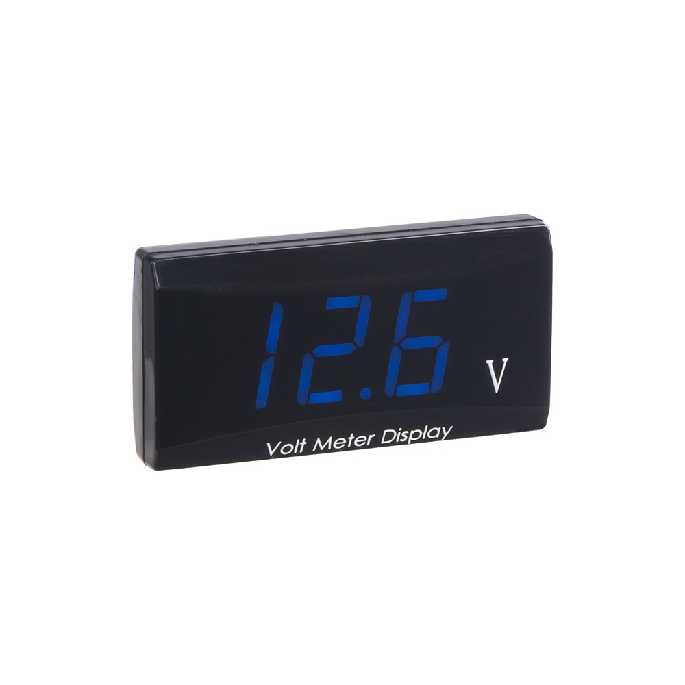 Digitální voltmetr 12V, modrý (34664)