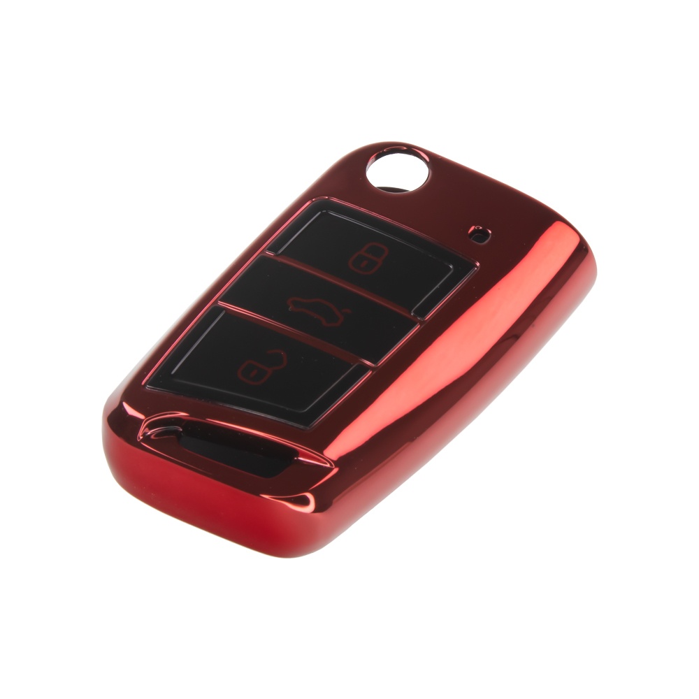 TPU obal pro klíč Škoda, VW, Seat, červený (484VW121R)