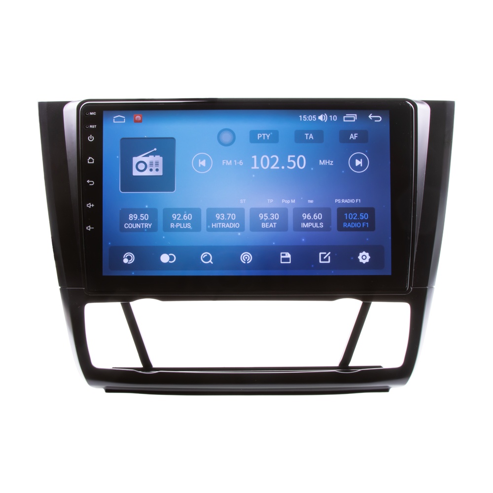 CARCLEVER Autorádio pro BMW E81, E82, E87, E88 s 9 LCD, Android, WI-FI, GPS, CarPlay, Bluetooth, 4G, 2x USB (80807A4)