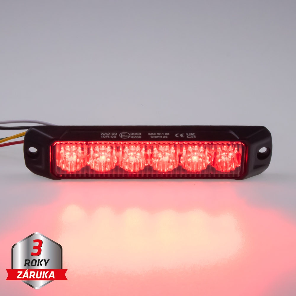 PROFI výstražné LED světlo vnější, červené, 12-24V, ECE R65 (CH-060R)
