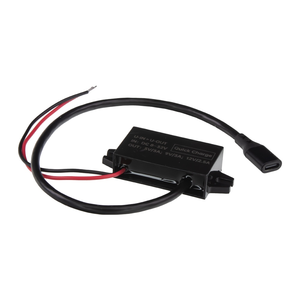 Měnič napětí 12-24/5-12V, 3A USB-C QC3.0 samice (34167)