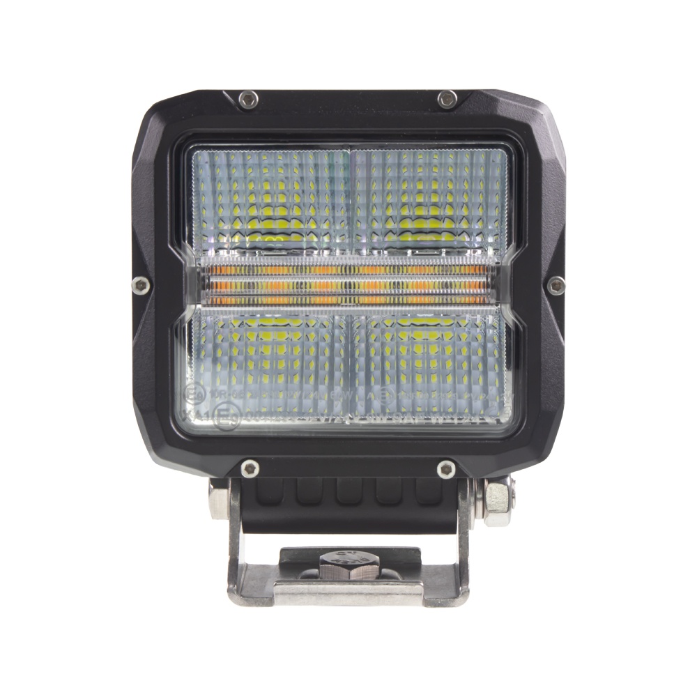 LED světlo obdélníkové bílé/oranžové/poziční, 60W, 105x117mm, ECE R65 (wl-463wo)