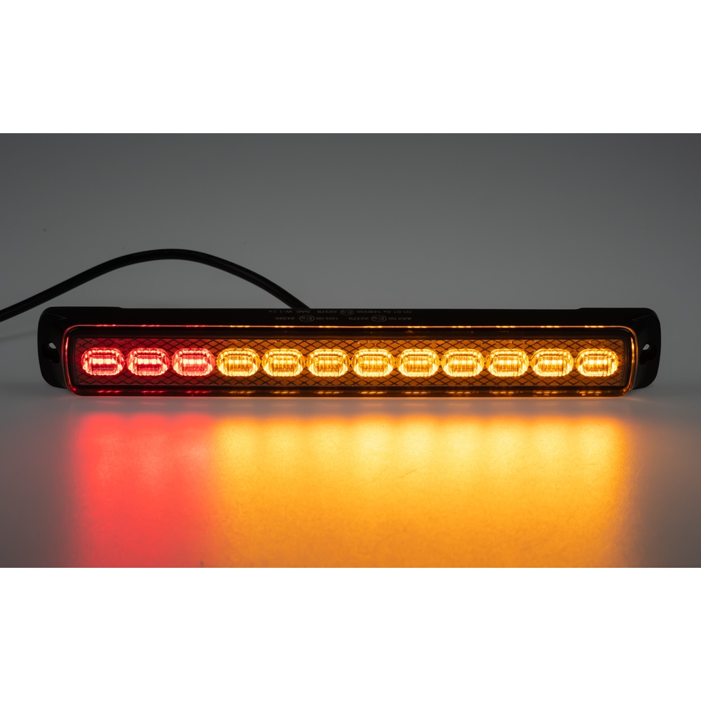 LED sdružená lampa zadní s výstražným oranžovým světlem, 12-24V, ECE R65 (brTRL007)