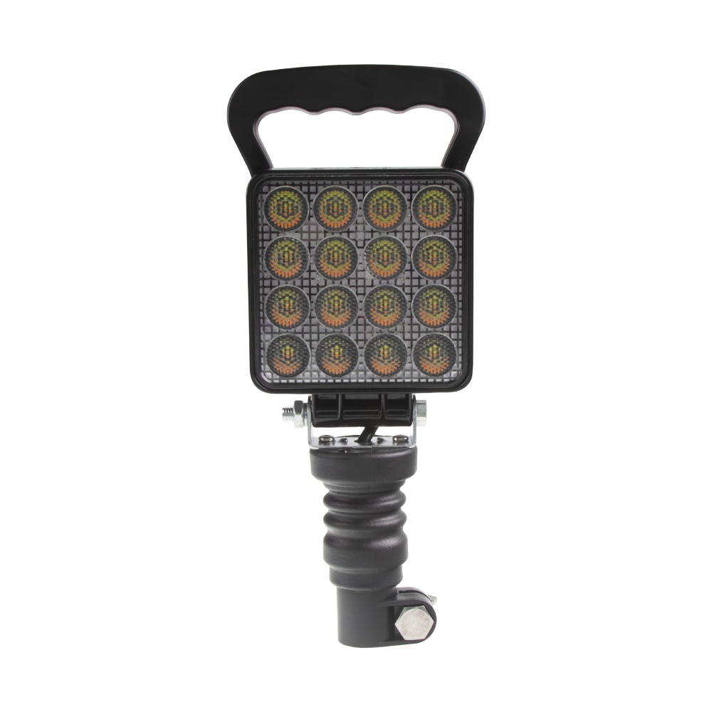 LED světlo hranaté, bílé/oranžové, 16x3W/16x1W, na hrot, ECE R10 (wl-732woh)