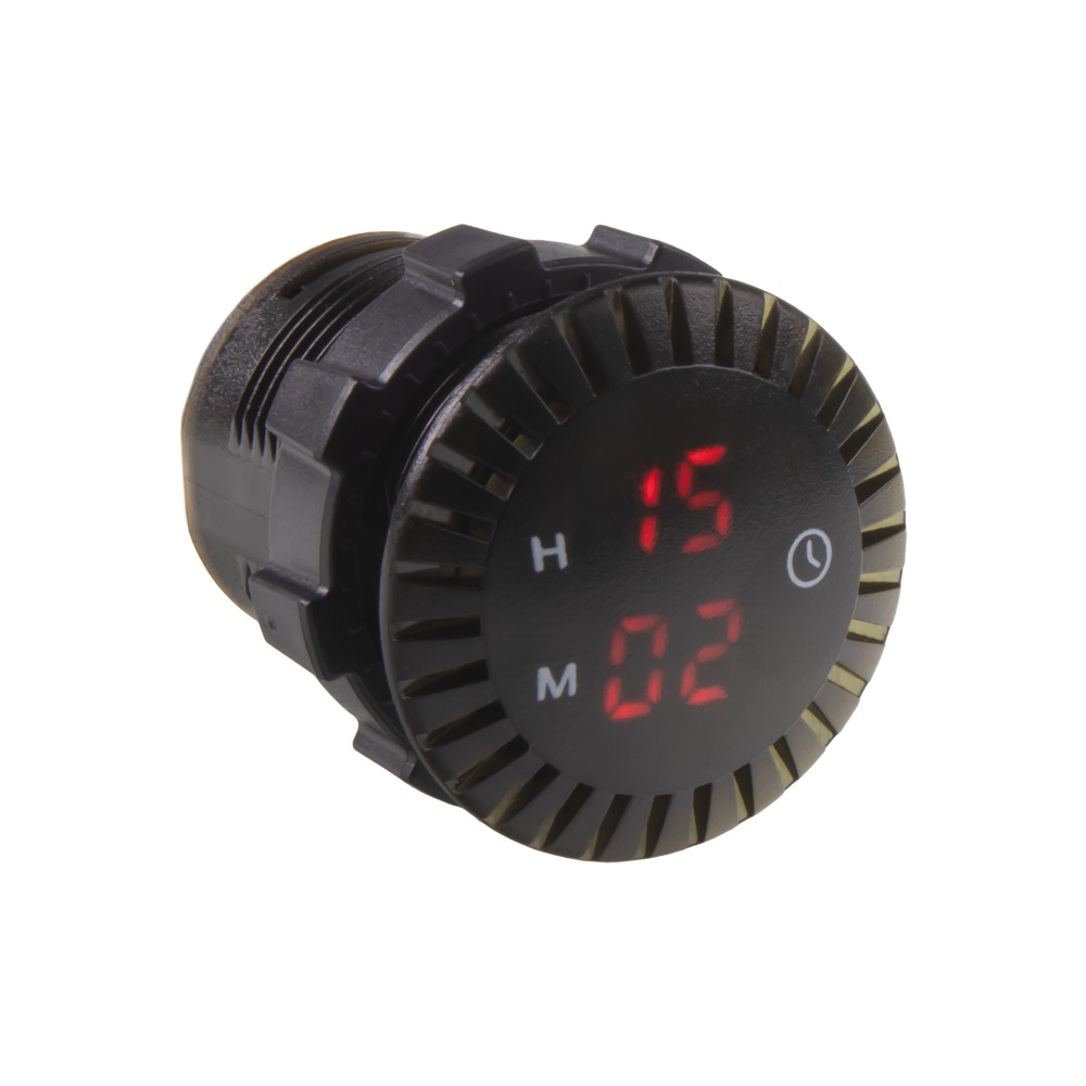 Digitální LED hodiny 12-24V, červené (34671R)