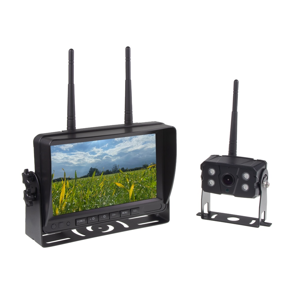 CARCLEVER SET bezdrátový digitální kamerový systém s monitorem 7 AHD, 4CH, DVR, BSD (svwd75setdvrBSD)