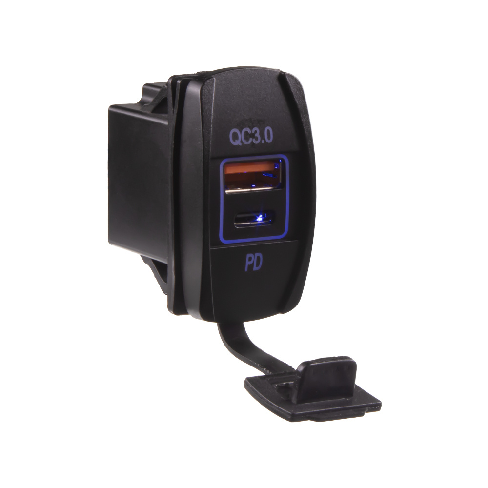 USB nabíječka QC3.0 + USB-C, Rocker 12/24V, 48W (34573)