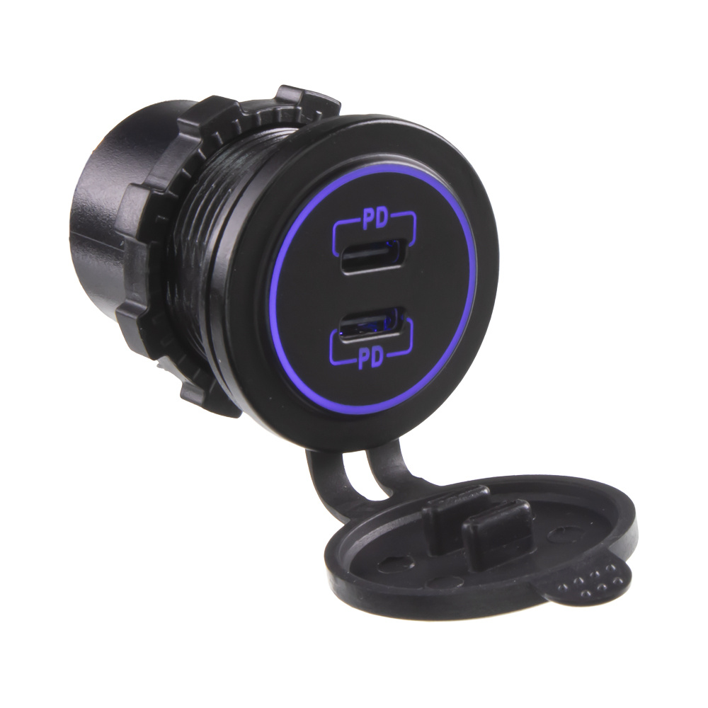 2x USB-C nabíječka 12/24V, 60W (34719)