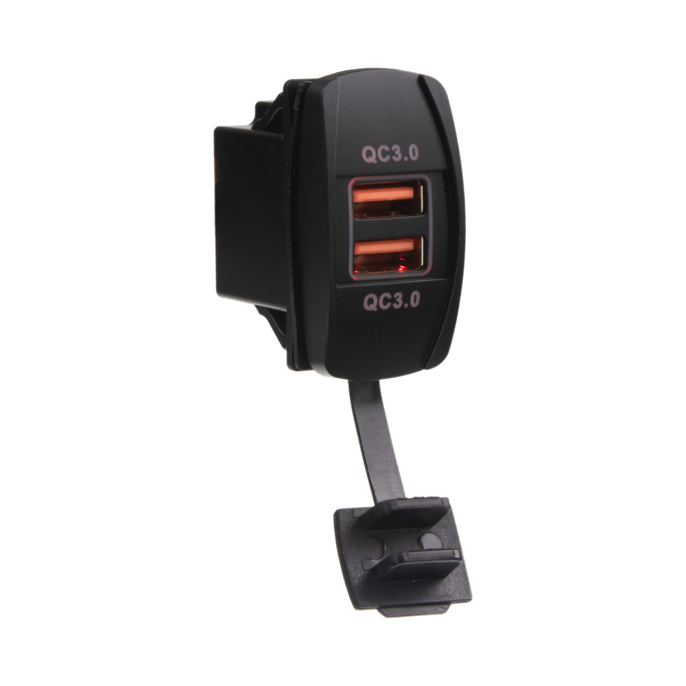 2x USB nabíječka QC3.0 , Rocker 12/24V, 48W (34723)