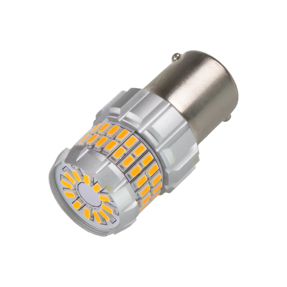 LED BA15s oranžová, 12V, 60LED/3014SMD, 360° (951016ora)