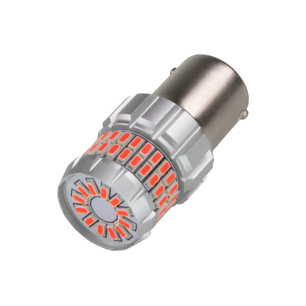 LED BA15s červená, 12V, 60LED/3014SMD, 360° (951016red)