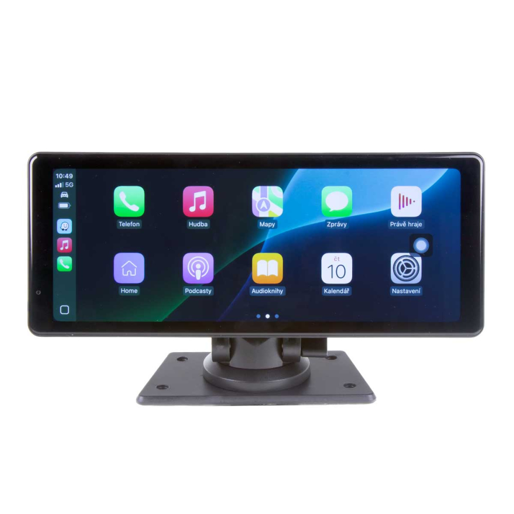 CARCLEVER Monitor 10,26 s Apple CarPlay, Android auto, Bluetooth, micro SD, 2K DVR + kamerový vstup (ds-128caDVR) NOVINKA