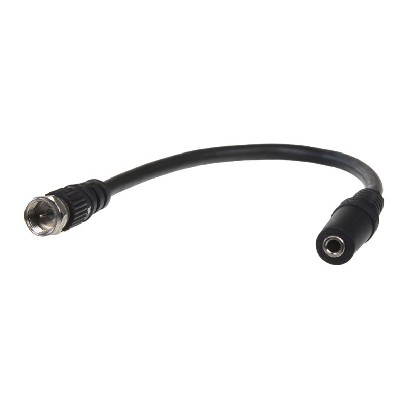 Anténní adaptér pro DVB-T - 3,5 mm mono JACK/F konektor (10 cm) (66540)