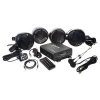CARCLEVER 4.1CH zvukový systém na motocykl, skútr, ATV, loď s FM, USB, AUX, BT, černé (rsm104bl)