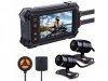 CARCLEVER Motocyklová DUAL FULL HD kamera, 3 LCD, IP67 s GPS (dvrb07m)